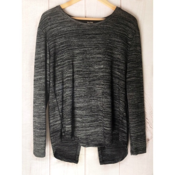 RD Style Tops - RD Style Flowy Open Back Crewneck Long Sleeve Tee